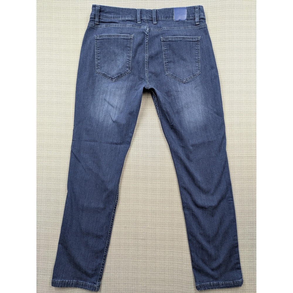 Mugsy Fultons Jeans Mens 34x31 (36x32) Blue Medium Wash Tapered Stretch Denim - Picture 2 of 12